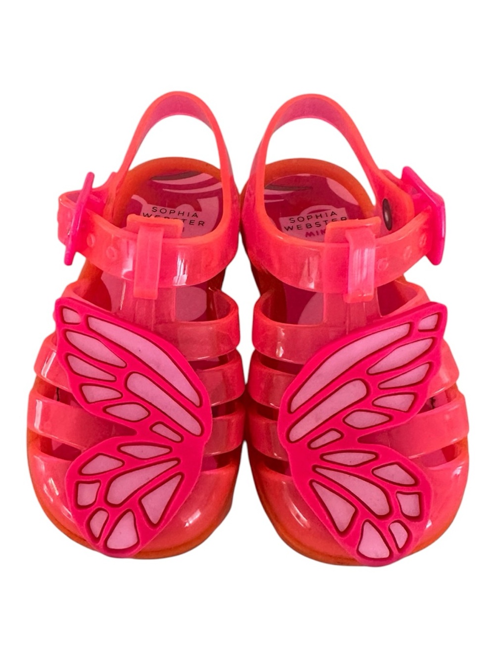 Sophia Webster Pink Jelly Butterfly Sandals for Kids